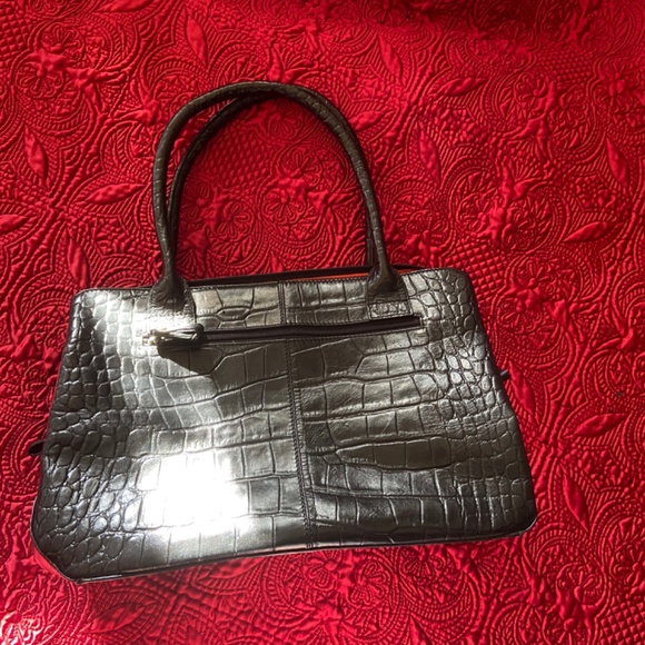 Pristine Michael Rovi Italian crocco embossed leather satchel - Picture 14 of 16